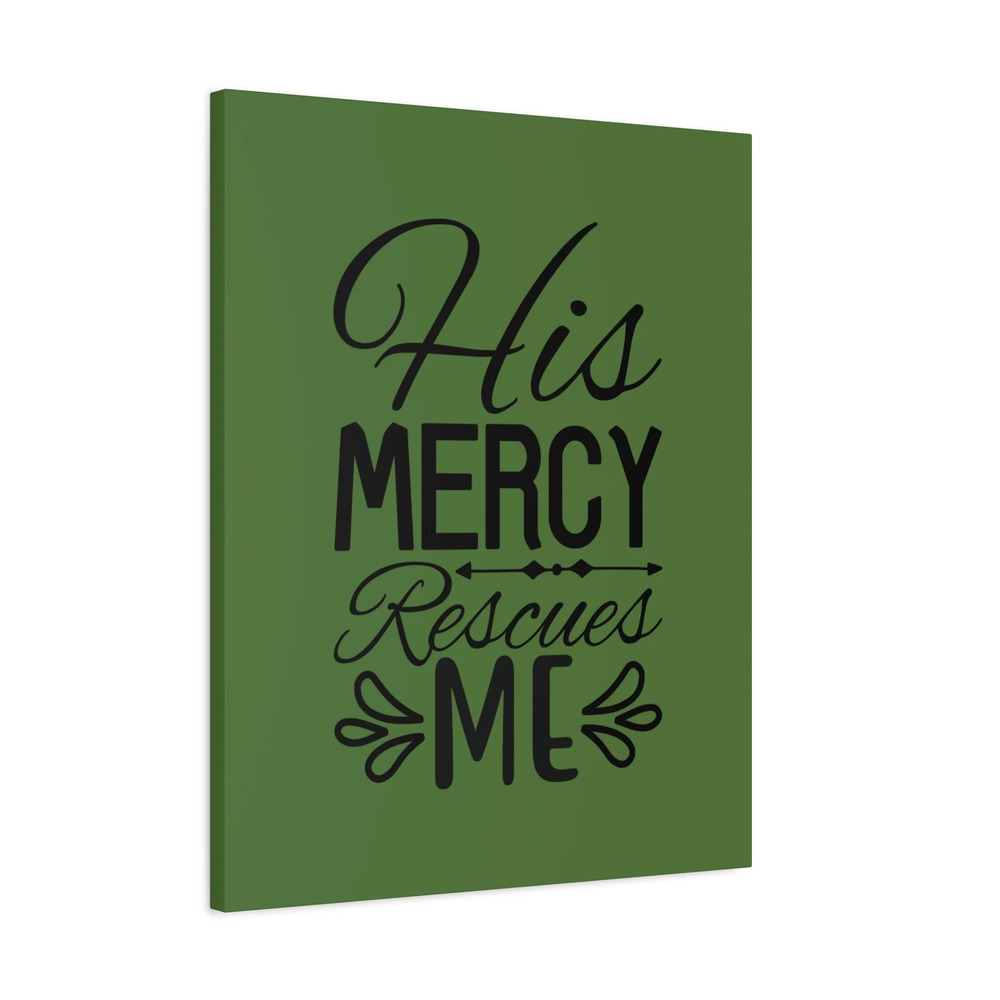 Scripture Walls Rescues Me Dark Green Psalm 71:2 Bible Canvas Ready to Hang